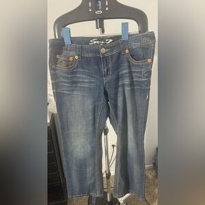 Seven7 Women's Dark Blue Boot Cut Jeans